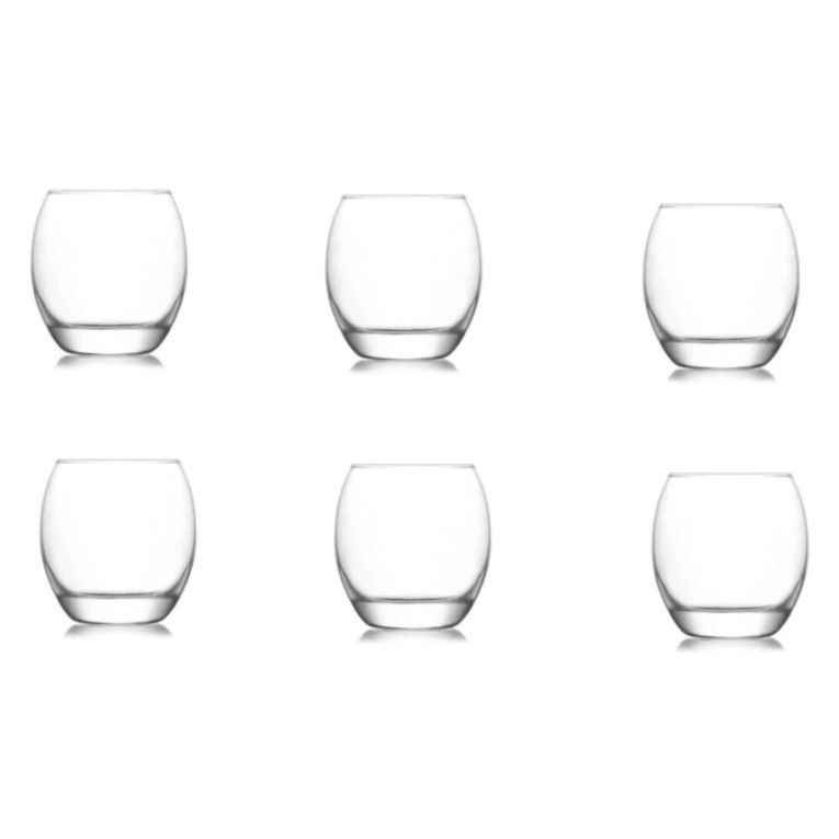 Bicchieri Trasparente set da 6 405 ml Adatto per Lavastoviglie, - Pazadaso