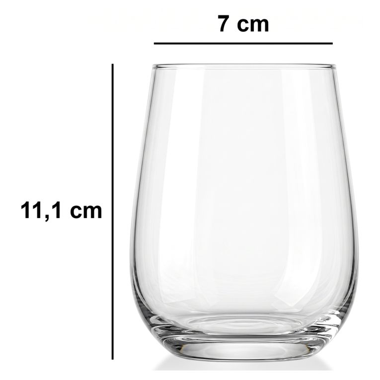 Bicchieri Trasparente set da 6 475 ml Adatto per Lavastoviglie, - Rabato
