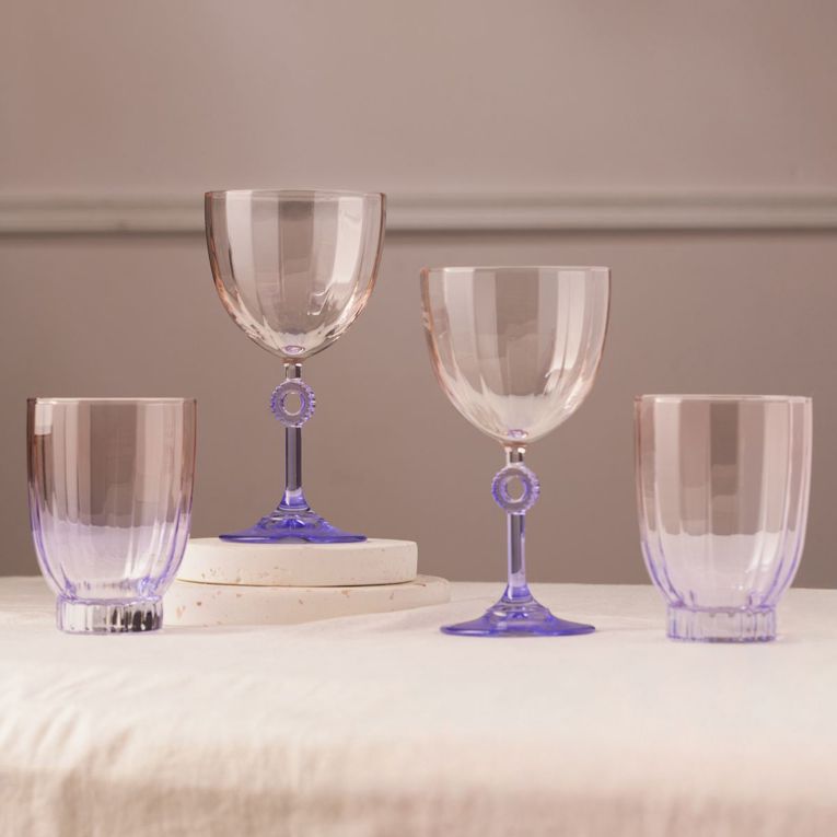 Bicchieri Viola set da 4 320 ml, - Neregale