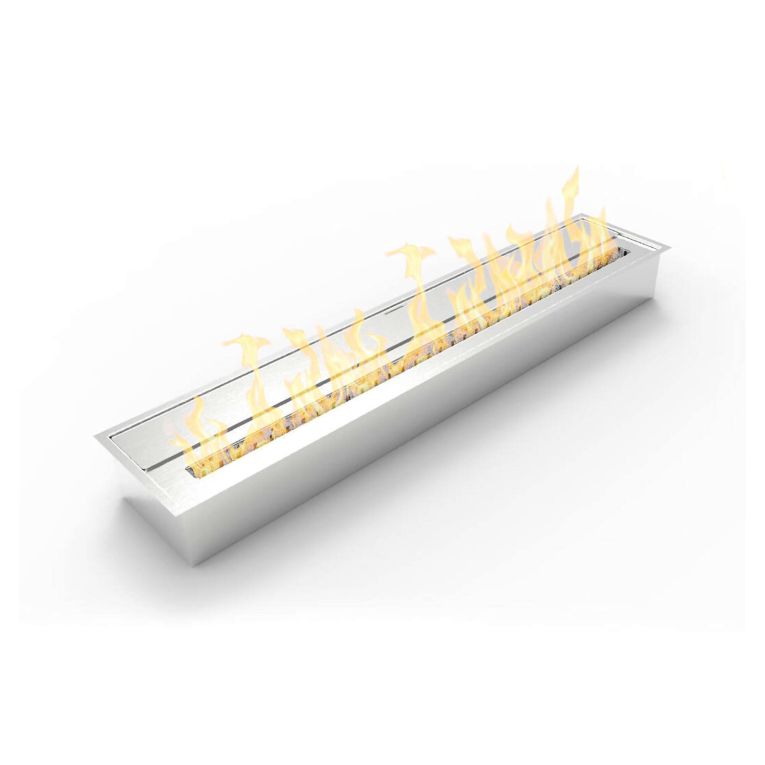 Bruciatore Andezeno, 19x92 h10 cm, Argento