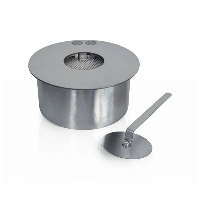 Bruciatore Dschiavon, Fornello, Elemento riscaldante, Inceneritore, Made in Italy, 25x25 h10 cm, Grigio