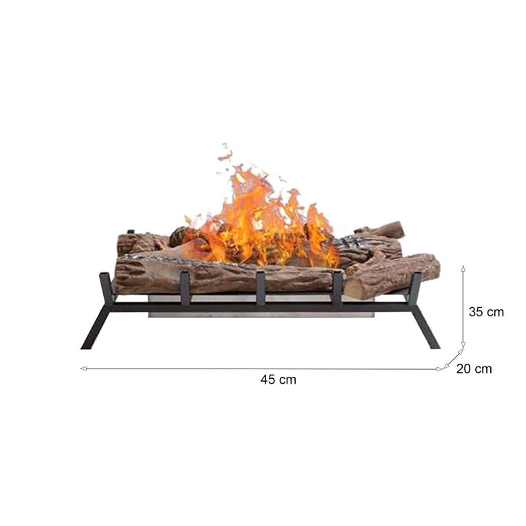 Bruciatore Nero Combustibile Bioetanolo Ecoflame Installazione a Terra, Adatto per Camino - Agerola
