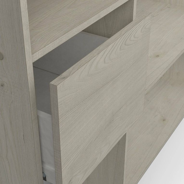Cabina armadio con ripiani regolabili rovere 119x183h cm - Tsuruhime