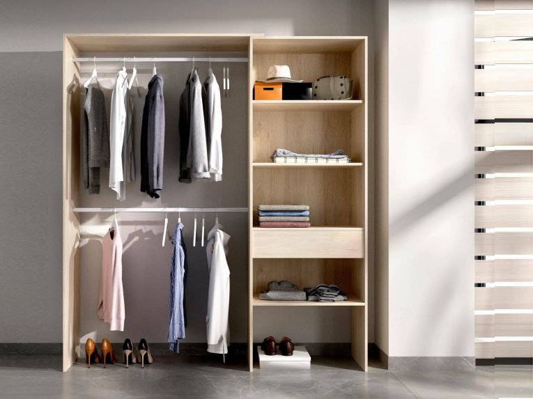 Cabina armadio con ripiani regolabili rovere 160x187h cm - Fauno