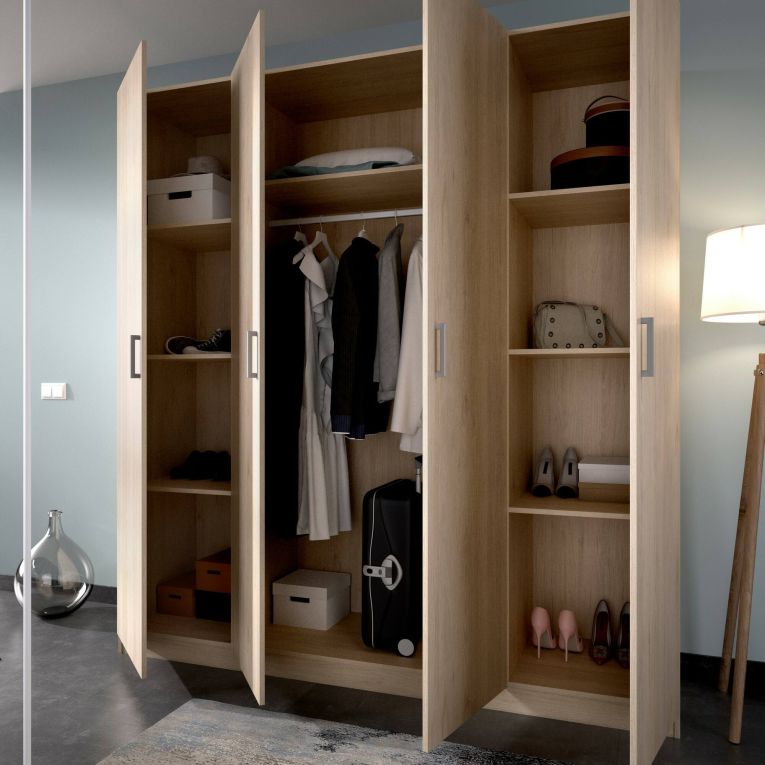 Cabina armadio con ripiani regolabili rovere 200x215h cm - Persefone