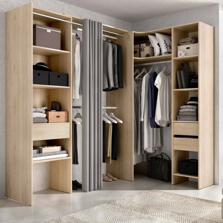 Cabina armadio con ripiani regolabili rovere 214x205h cm - Pali