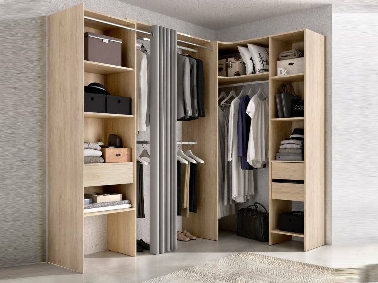 Cabina armadio con ripiani regolabili rovere 214x205h cm - Pali