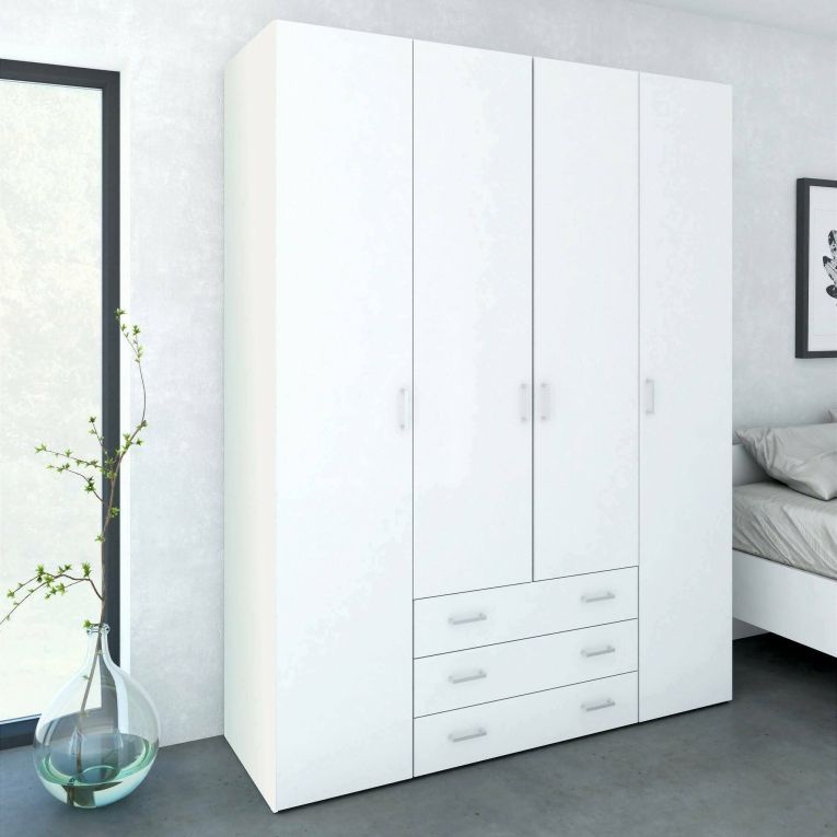 Cabina armadio in legno bianca lucida 154x200h cm - Amoruccio