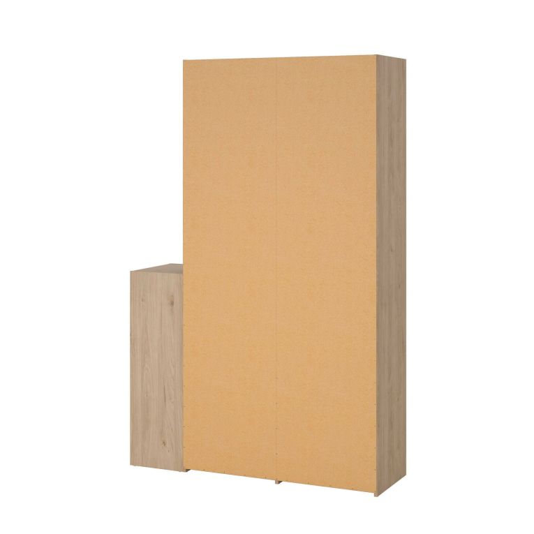 Cabina armadio in legno rovere e bianca 127x197h cm - Amaranto