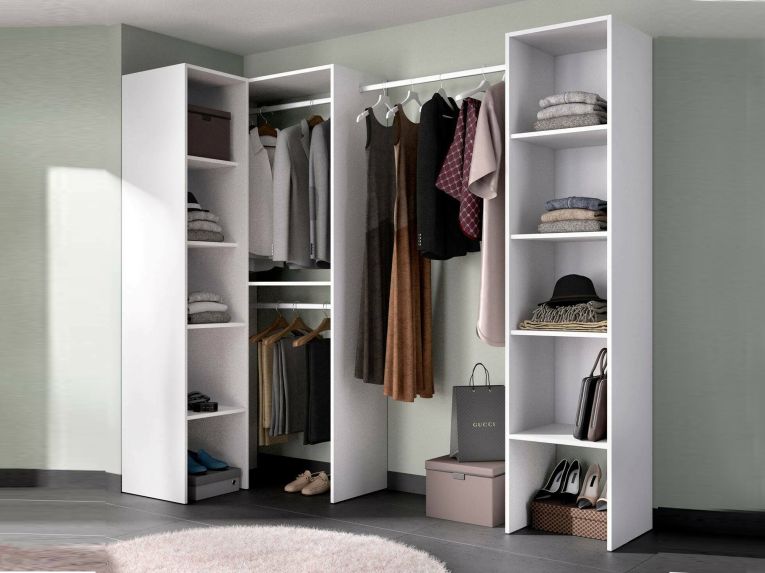 Cabina armadio modulabile bianca 226x185h cm - Alexois