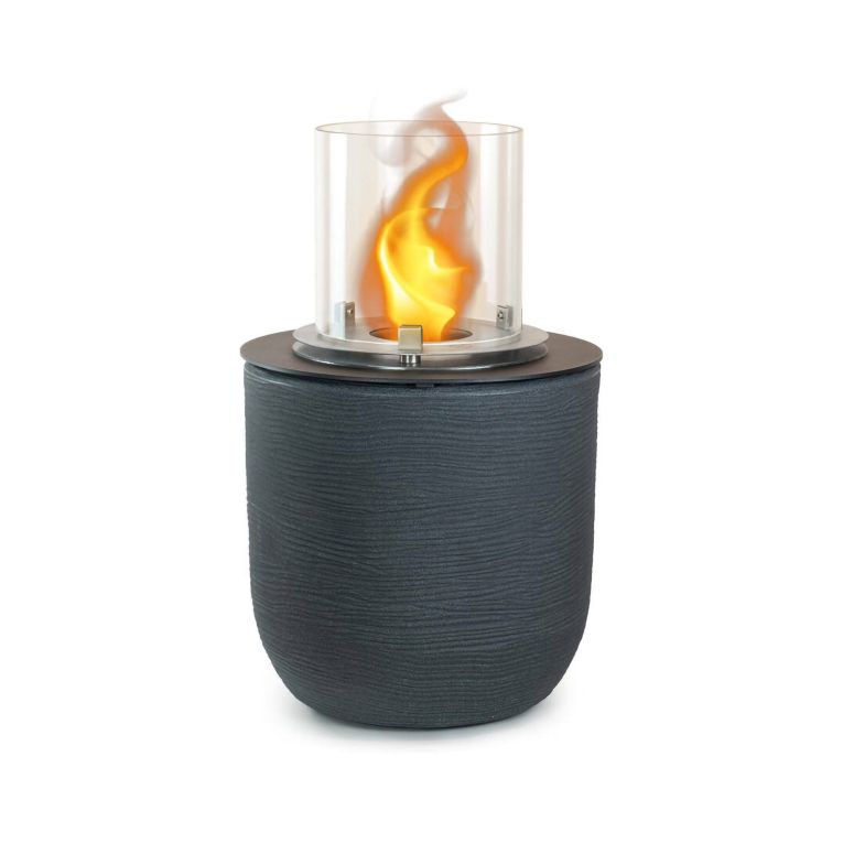 Caminetto a bioetanolo da tavolo 35x35x55h cm nero - Agazzano