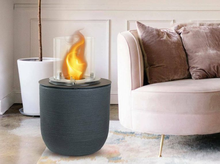 Caminetto a bioetanolo da tavolo 35x35x55h cm nero - Agazzano