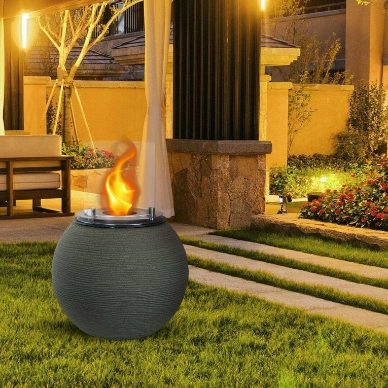 Caminetto a bioetanolo da tavolo 40x40x54h cm verde - Alliste