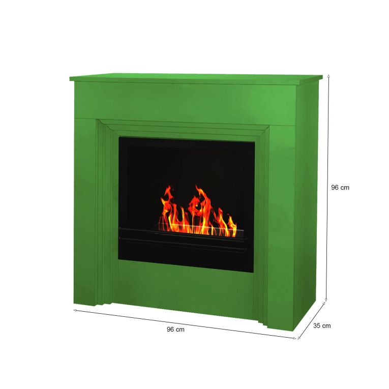 Camino a bioetanolo da pavimento 35x96x96h cm verde - Kinsasa