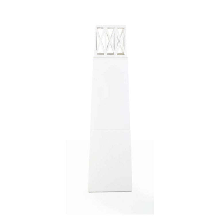 Camino a bioetanolo da pavimento 40x40x145h cm bianco - Arese