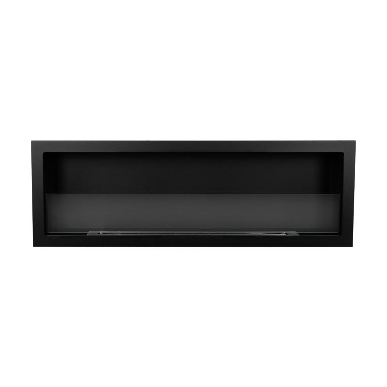 Camino a Bioetanolo Nero Capacità 1.25 lt Superficie Riscaldabile 30 120x15x40h cm, Potenza (kw) 3 - Pompiano