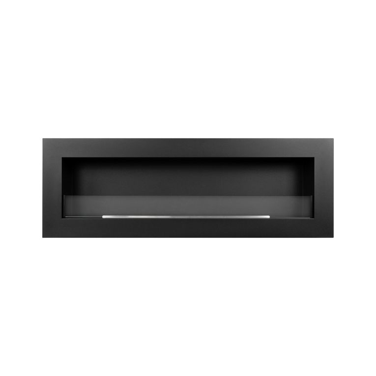 Camino a Bioetanolo Nero Capacità 1.25 lt Superficie Riscaldabile 30 120x15x40h cm, Potenza (kw) 3 - Praiano