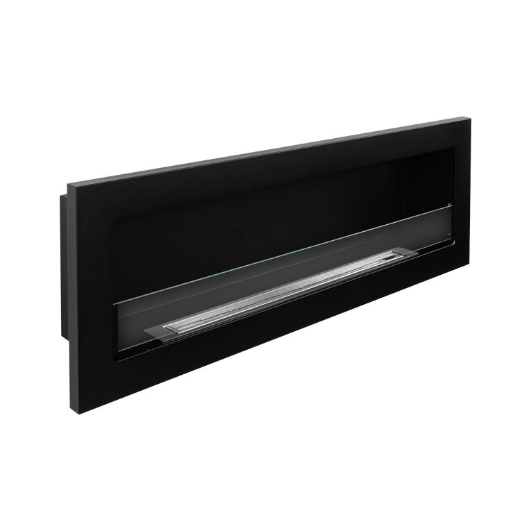 Camino a Bioetanolo Nero Capacità 1.25 lt Superficie Riscaldabile 30 120x15x40h cm, Potenza (kw) 3 - Revello