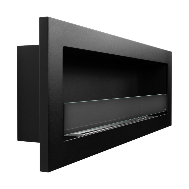 Camino a Bioetanolo Nero Capacità 1.25 lt Superficie Riscaldabile 30 120x15x40h cm, Potenza (kw) 3 - Revello