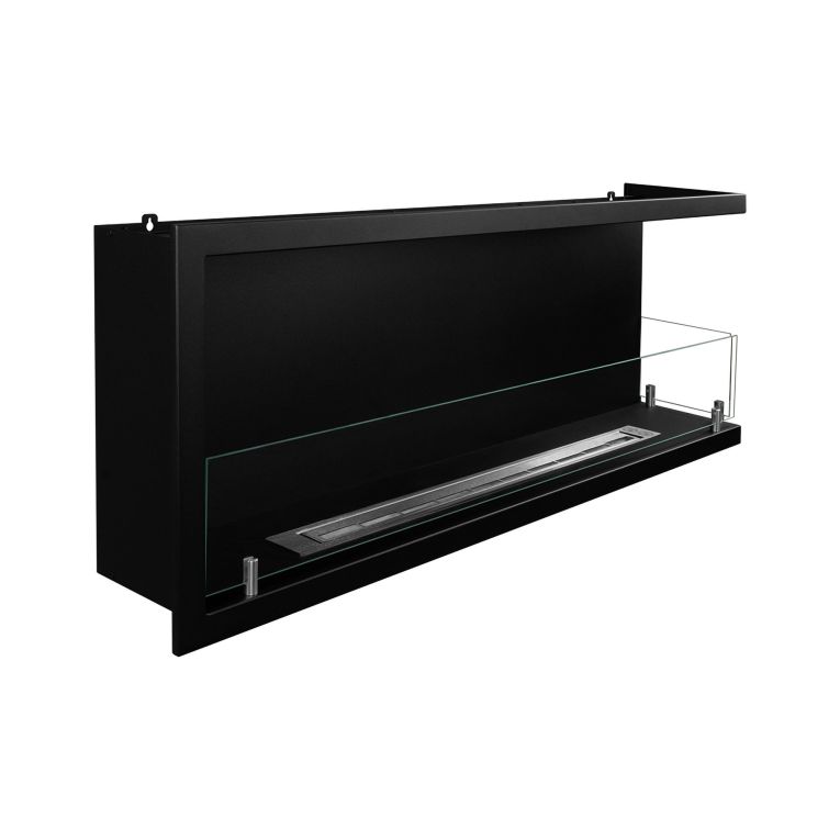 Camino a Bioetanolo Nero Capacità 1.25 lt Superficie Riscaldabile 30 120x22x45h cm, Potenza (kw) 3 - Chisone