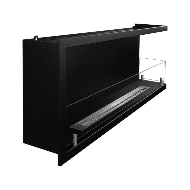 Camino a Bioetanolo Nero Capacità 1.25 lt Superficie Riscaldabile 30 120x22x45h cm, Potenza (kw) 3 - Chisone