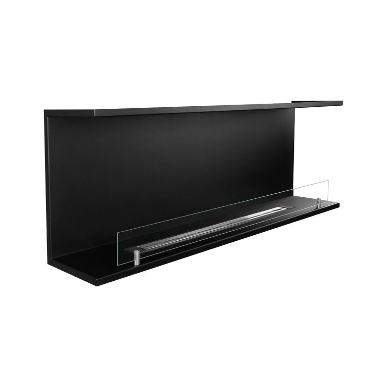 Camino a Bioetanolo Nero Capacità 1.25 lt Superficie Riscaldabile 30 m2 120x24x45h cm, Potenza (kw) 3 - Pertosa