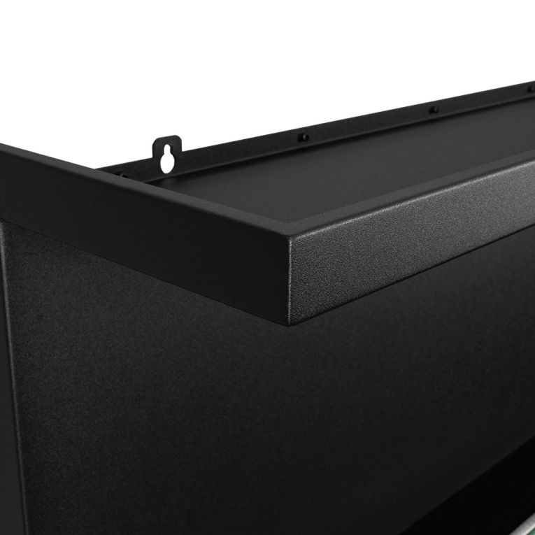 Camino a Bioetanolo Nero Capacità 1.5 lt Superficie Riscaldabile 30 90x22x45h cm, Potenza (kw) 3 - Garzeno