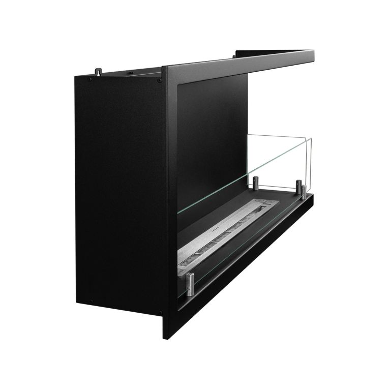 Camino a Bioetanolo Nero Capacità 1.5 lt Superficie Riscaldabile 30 90x22x45h cm, Potenza (kw) 3 - Macomer