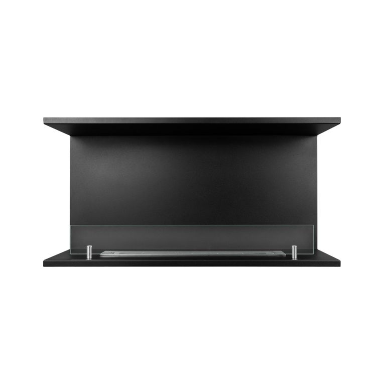 Camino a Bioetanolo Nero Capacità 1.5 lt Superficie Riscaldabile 30 90x24x45h cm, Potenza (kw) 3 - Novaledo