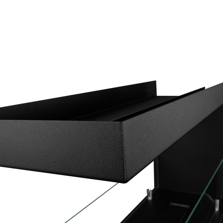 Camino a Bioetanolo Nero Capacità 1.5 lt Superficie Riscaldabile 30 90x30x50h cm, Potenza (kw) 3 - Bassano