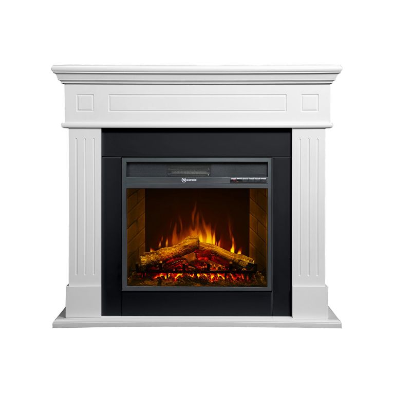 Camino Elettrico Bianco Superficie Riscaldabile 30 Potenza (kw) 0.9-1.8 110x25x95h cm, Indoor - Sola
