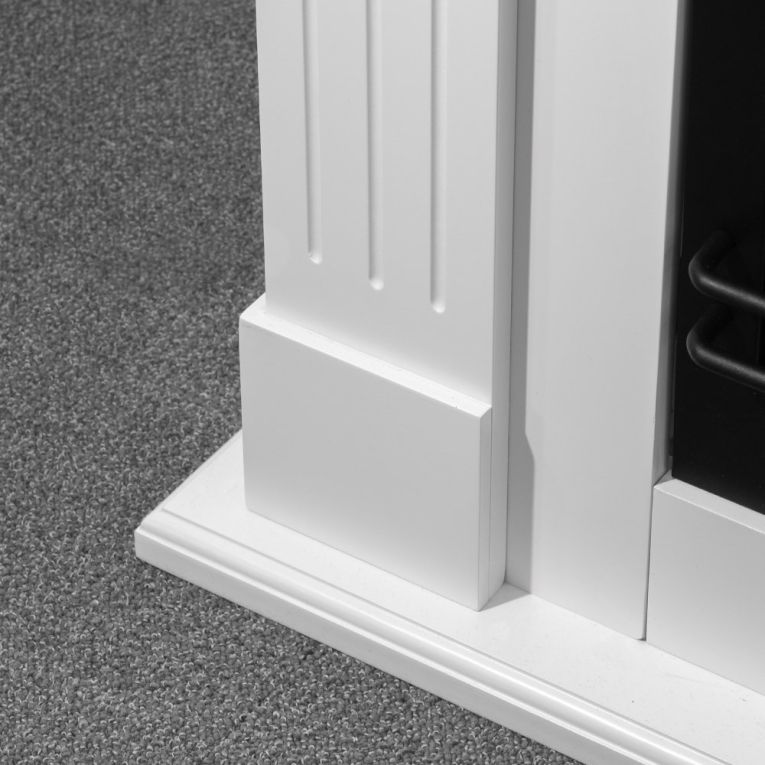 Camino Elettrico Bianco Superficie Riscaldabile 30 Potenza (kw) 0.9-1.8 110x25x95h cm, Indoor - Sola
