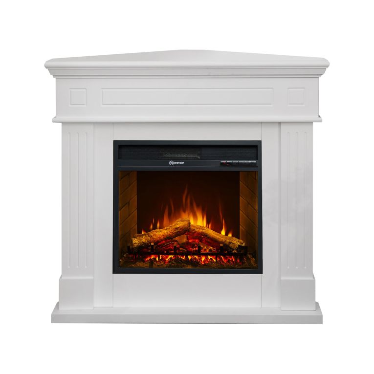 Camino Elettrico Bianco Superficie Riscaldabile 30 Potenza (kw) 0.9-1.8 110x63x102h cm, Indoor - Treviolo