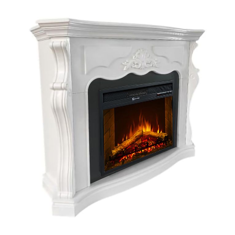 Camino Elettrico Bianco Superficie Riscaldabile 30 Potenza (kw) 0.9-1.8 123x39x100h cm, Indoor - Triuggio