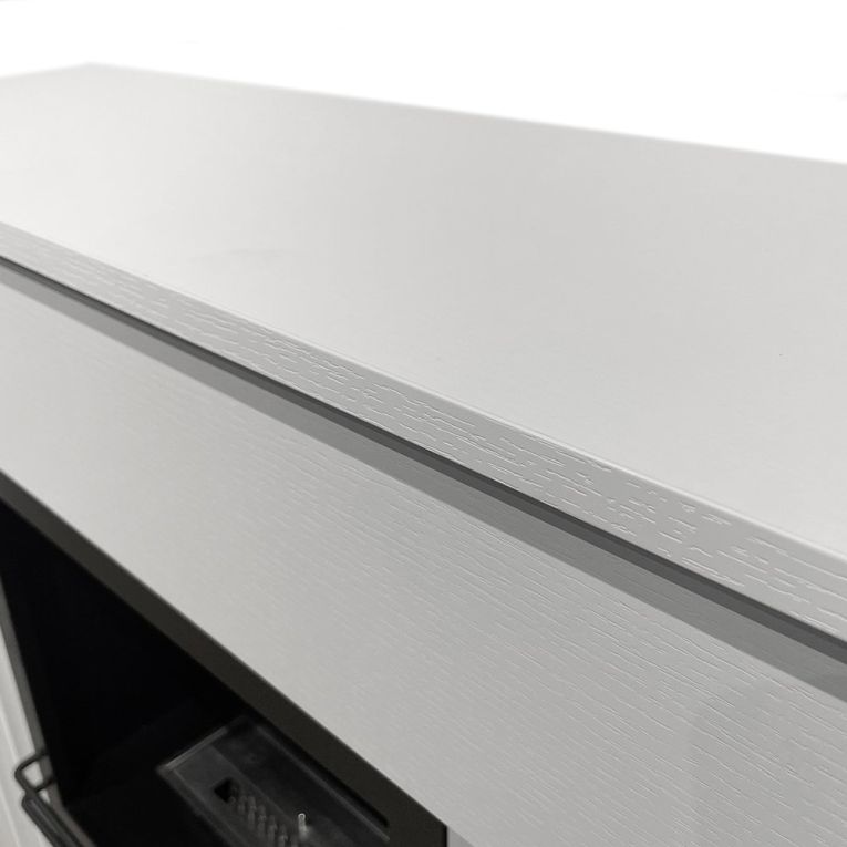 Camino Elettrico Bianco Superficie Riscaldabile 30 Potenza (kw) 0.9-1.8 96x35x96h cm, Indoor - Alfaedo