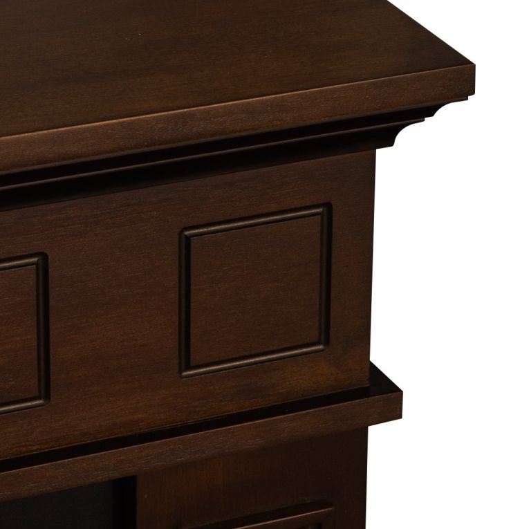 Camino Elettrico Marrone Noce Superficie Riscaldabile 30 Potenza (kw) 0.9-1.8 89x28x90h cm, Indoor - Versiggia