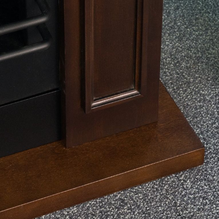 Camino Elettrico Marrone Noce Superficie Riscaldabile 30 Potenza (kw) 0.9-1.8 89x28x90h cm, Indoor - Versiggia