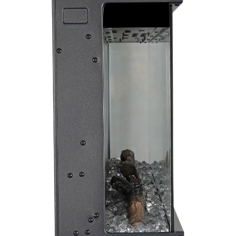 Camino Elettrico Nero Superficie Riscaldabile 30 Potenza (kw) 0.75-1.5 127x20x44h cm, Indoor - Pofi