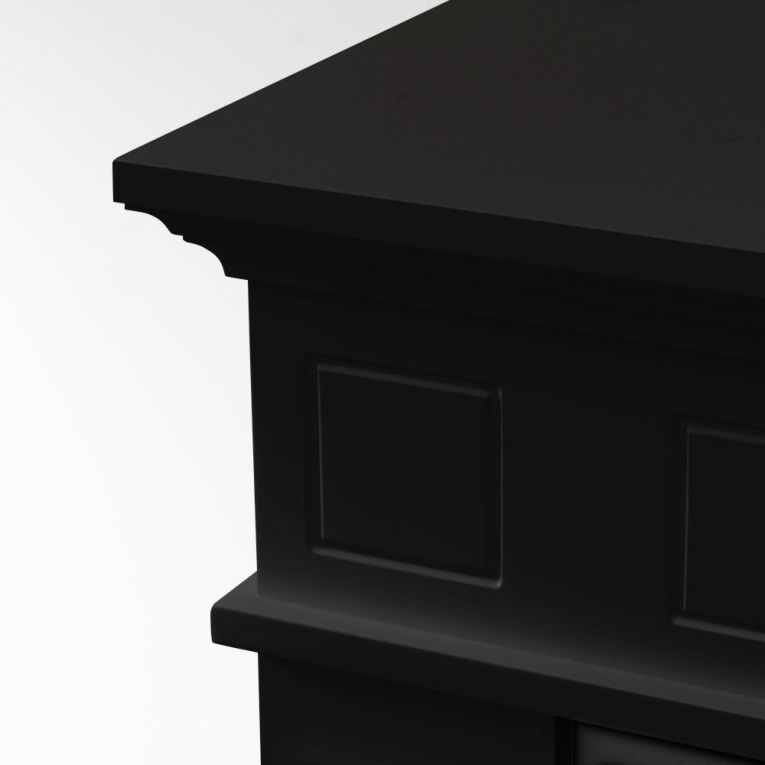 Camino Elettrico Nero Superficie Riscaldabile 30 Potenza (kw) 0.9-1.8 89x28x90h cm, Indoor - Prevalle