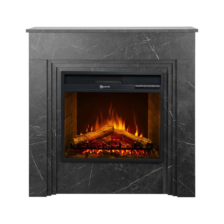 Camino Elettrico Nero Superficie Riscaldabile 30 Potenza (kw) 0.9-1.8 96x35x96h cm, Indoor - Limbiate