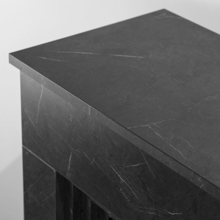 Camino Elettrico Nero Superficie Riscaldabile 30 Potenza (kw) 0.9-1.8 96x35x96h cm, Indoor - Limbiate