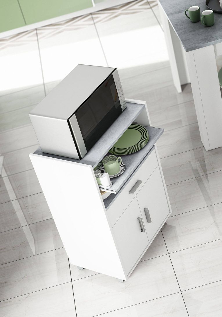 Carrello Akea, 59x40h92 cm, Bianco