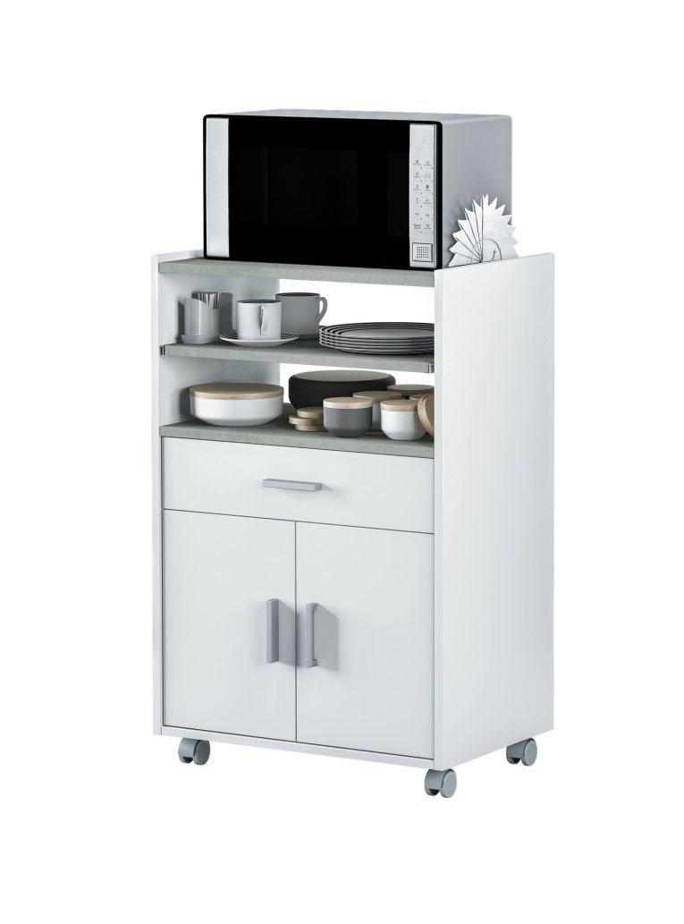 Carrello Akea, 59x40h92 cm, Bianco