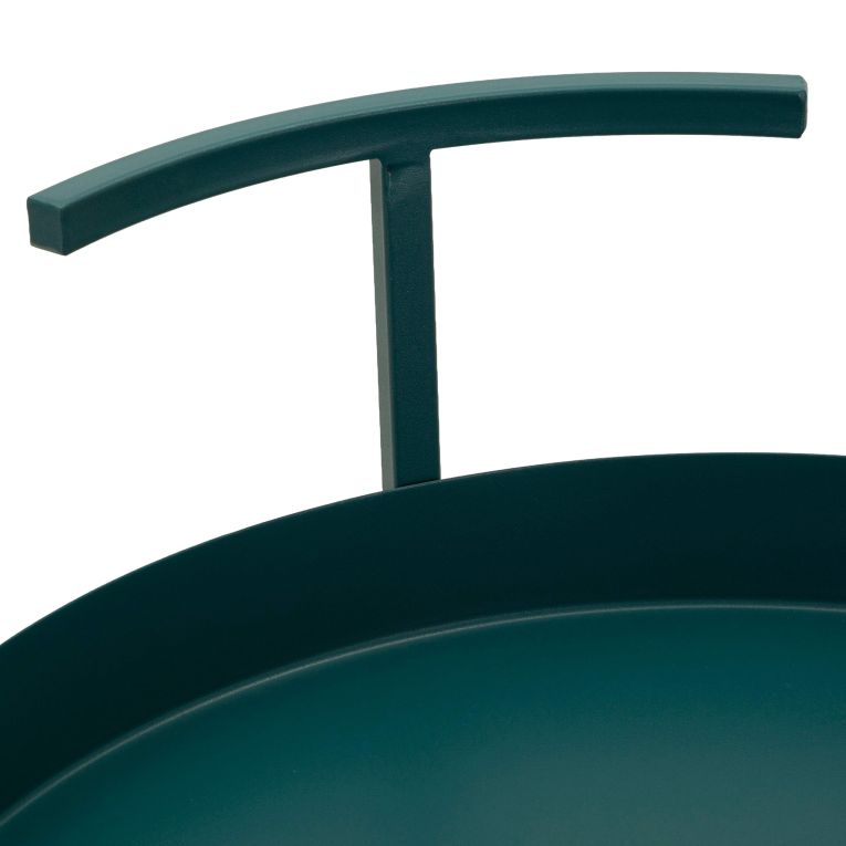 Carrello Verde 2 Ripiani Ruote 45x35x65h cm, Materiale Ripiano in Metallo - Ganamo