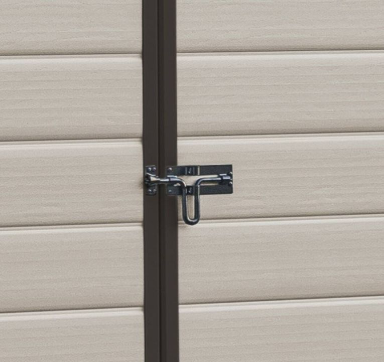 Casetta da giardino Galliate, Capanno da esterno, Rimessa da giardino, Ripostiglio per attrezzi, 185x152 h226 cm, Beige