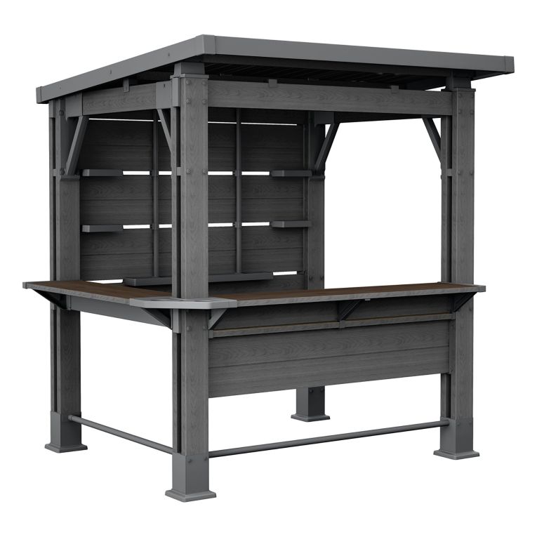 Casetta da Giardino Marrone Noce Chiosco bar Sfumatura Colore Struttura Noce 230x200x238h cm, - Ketchum