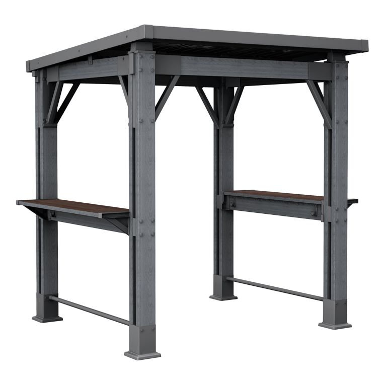 Casetta da Giardino Marrone Noce Chiosco per Grill Sfumatura Colore Struttura Noce 247x200x238h cm, - Lacon