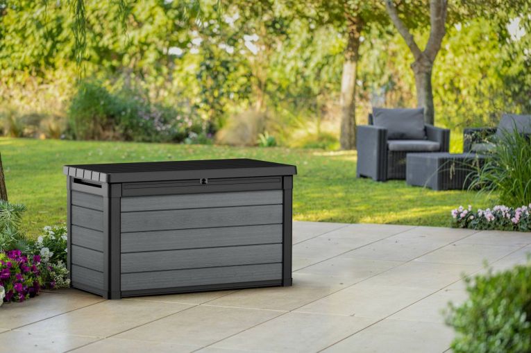 Cassapanca da esterno 122x62x70h cm antracite - Ajax