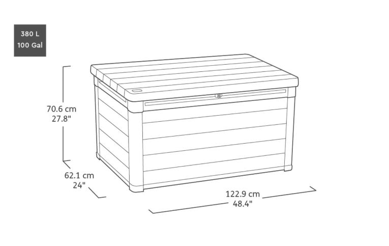 Cassapanca da esterno 122x62x70h cm antracite - Ajax