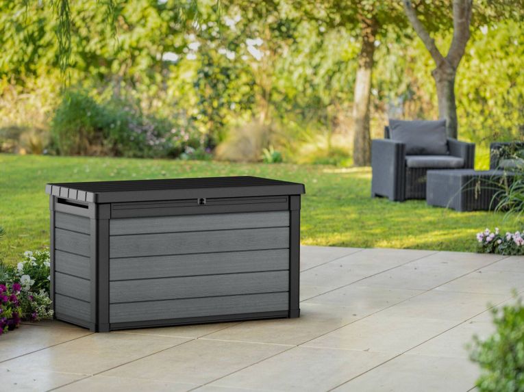 Cassapanca da esterno 122x62x70h cm antracite - Ajax